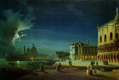 Venise au Clair de Lune - Ippolito Caffi